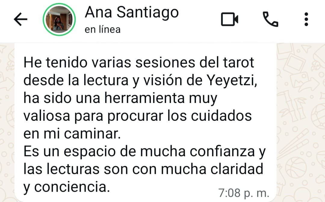 Opinion de lectura de tarot con Yeyetzi Cardiel