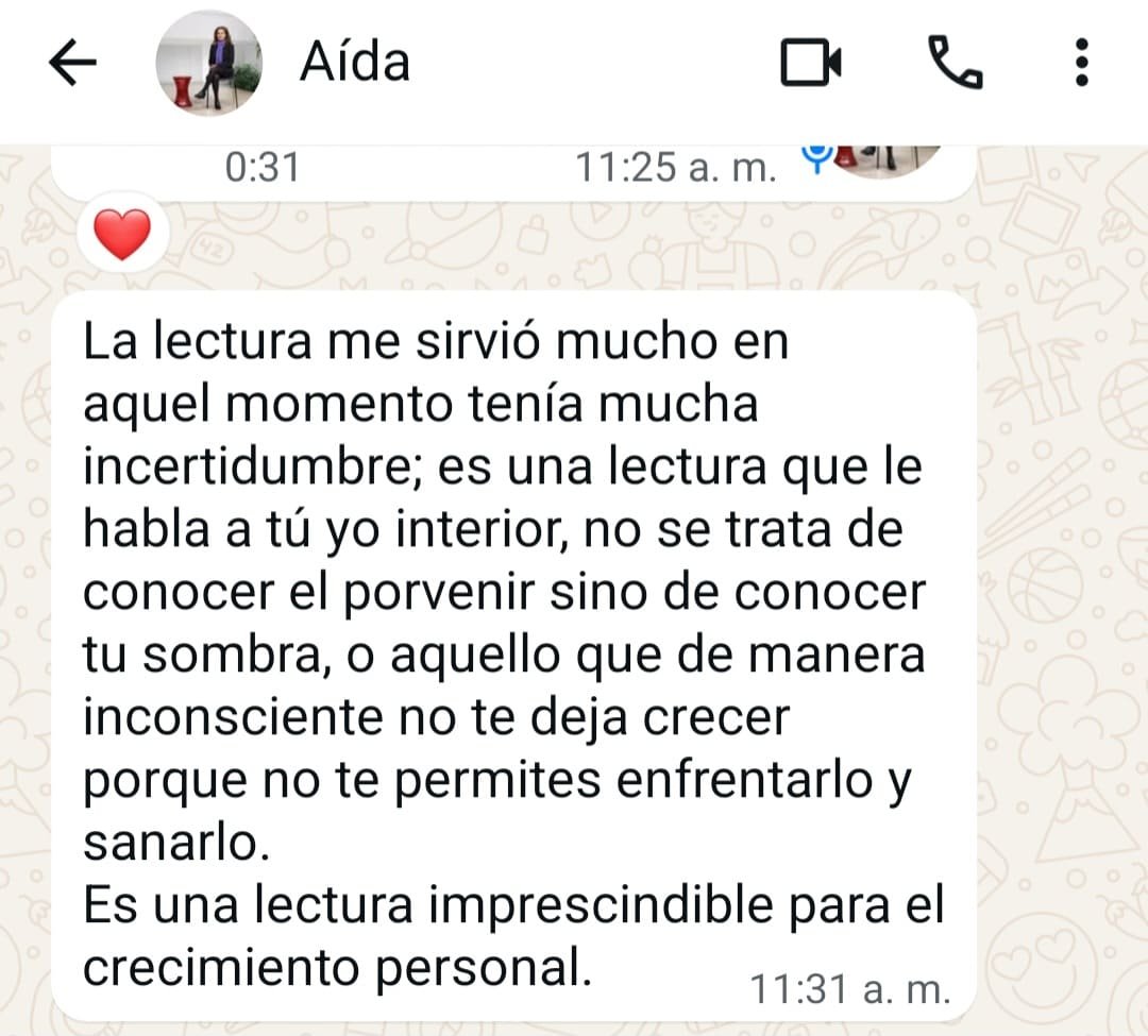 Testimonio de Lectura de Tarot en línea de Mística Raiz