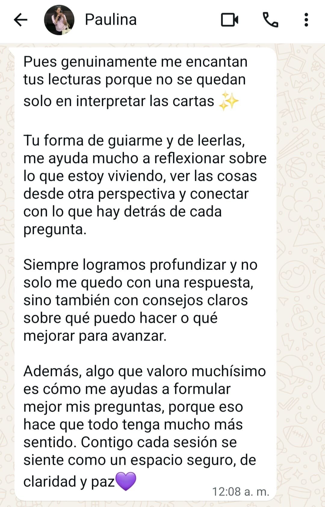 Testimonio real de cliente de lectura de tareot online en Mistica Raiz